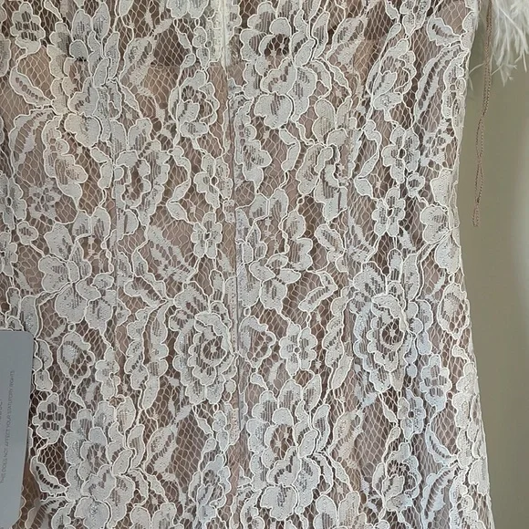 White feather trim dress - Picture 6 of 8